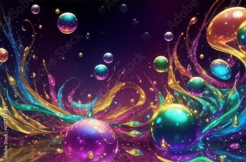 Abstract background of glitter magic multicolor 