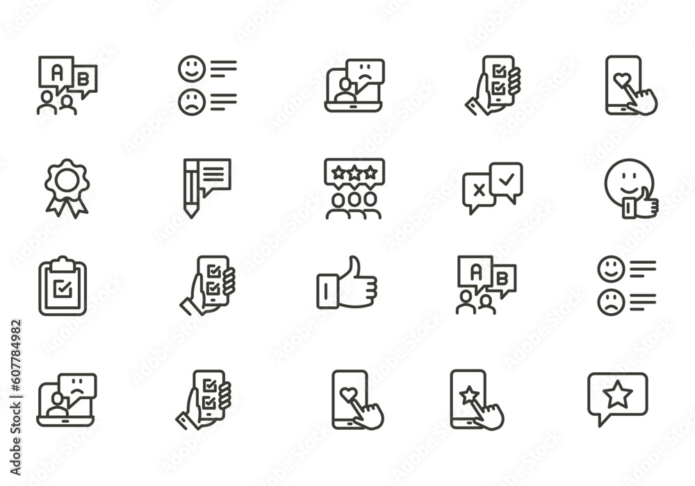 Testimonial, Customer Feedback and User Experience related icon set. vector illustration Testimonial, Customer Feedback and User Experience related icon set. vector illustration