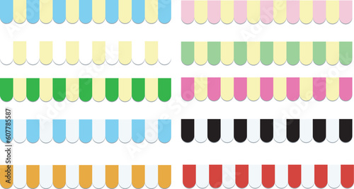 set of  toldos  pastels 