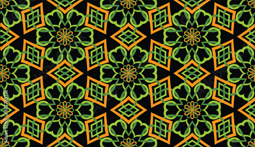 Geometric ethnic pattern seamless flower color. seamless pattern. Design for fabric,curtain,background,carpet,wallpaper,clothing,wrapping,Batik,mandalas,fabric,Vector illustration. pattern style.