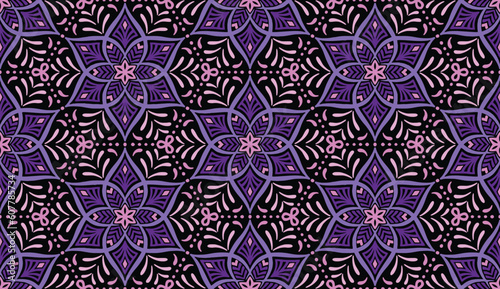 Geometric ethnic pattern seamless flower color. seamless pattern. Design for fabric,curtain,background,carpet,wallpaper,clothing,wrapping,Batik,mandalas,fabric,Vector illustration. pattern style.