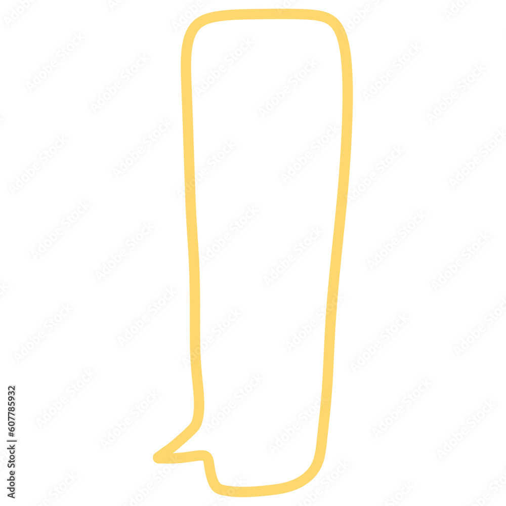 Hand Drawn Yellow Speech Bubbles Hand Drawn Yellow Speech Bubbles