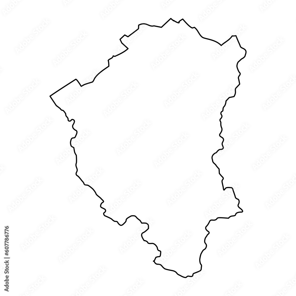 North Backa district map, administrative district of Serbia. Vector illustration.