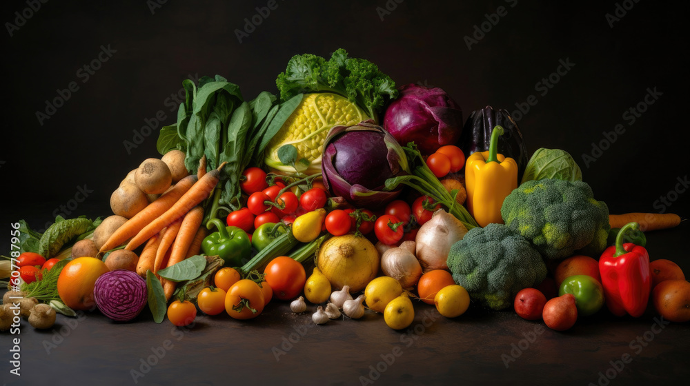 Wholesome Vegetable Selection. Generative AI