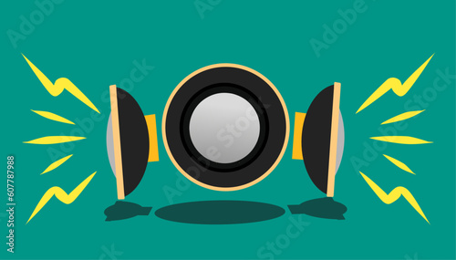 background with speakers