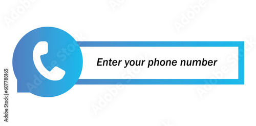 Call us now mobile phone call banner with place for number