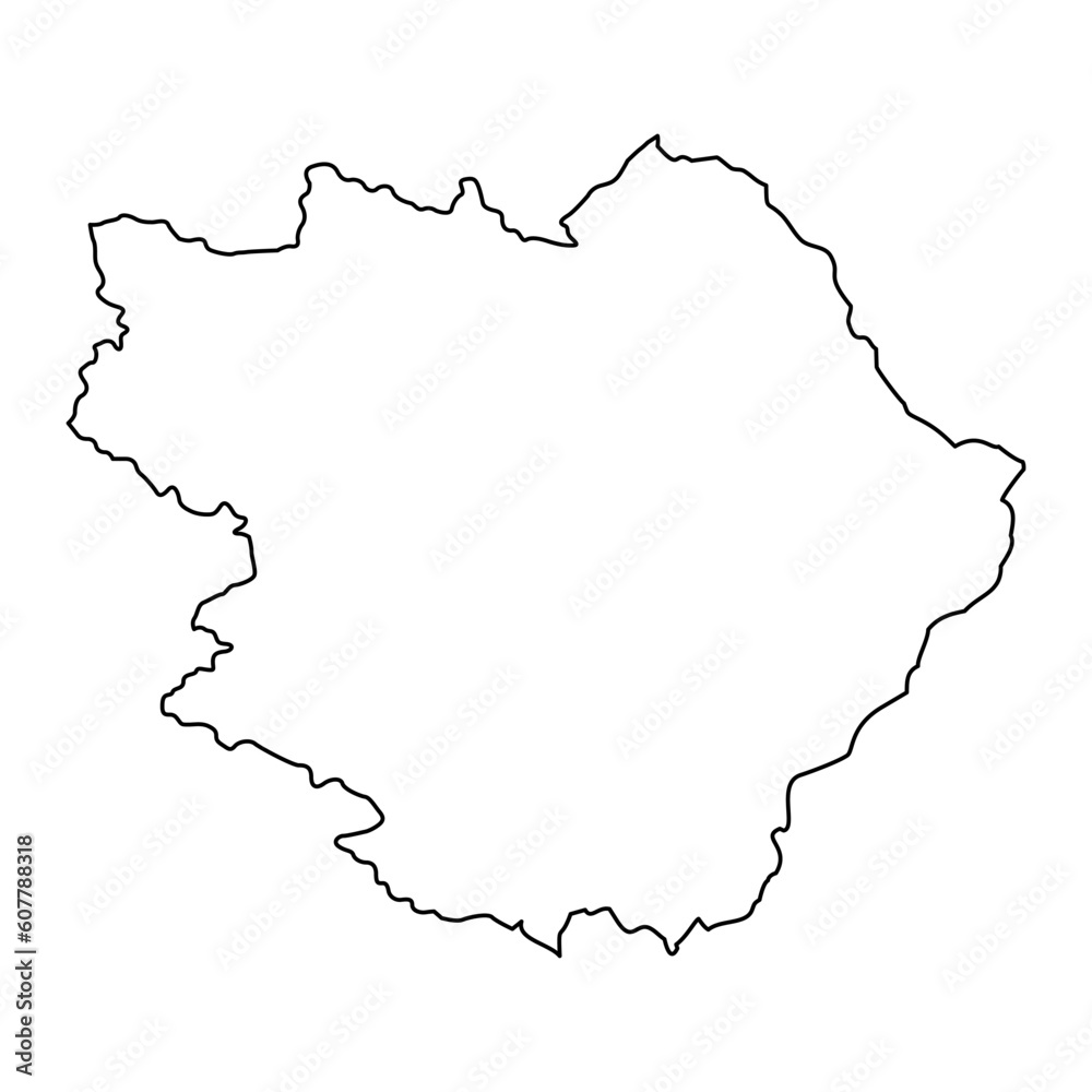 Pirot district map, administrative district of Serbia. Vector illustration.