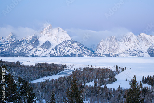 Grand Teton mountains in winter © Daniel Jara