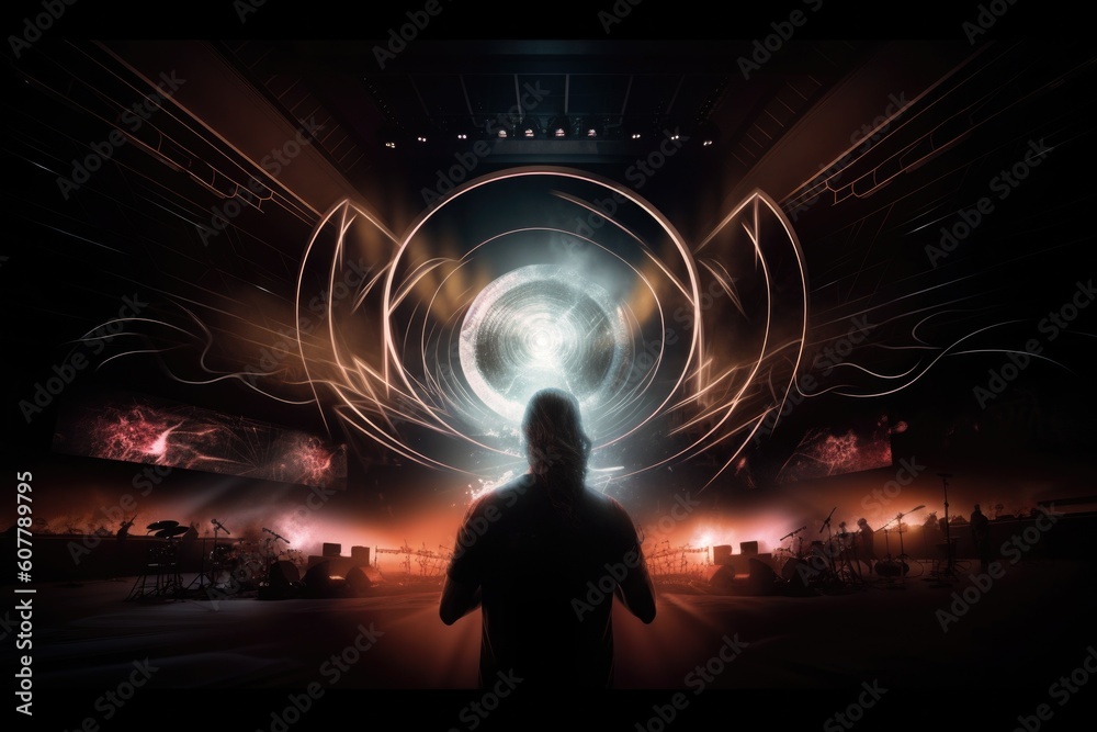 digital album cover, with animated visuals and effects, for a concert experience, created with generative ai digital album cover, with animated visuals and effects, for a concert experience, created with generative ai