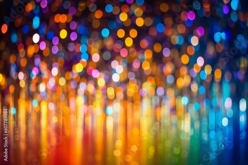 Abstract rainbow shining bokeh background. Generative AI 7