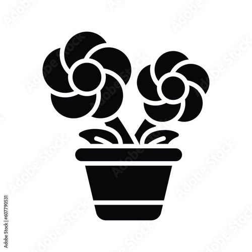Grab this eye soothing vector of flower pot vector in trendy style  potted flowers in editable style