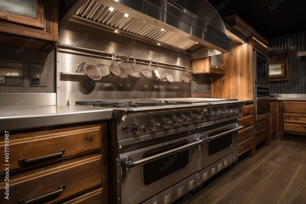 custom-built cooking station, with large oven and multiple burners, for the ultimate in culinary creations, created with generative ai custom-built cooking station, with large oven and multiple burners, for the ultimate in culinary creations, created with generative ai