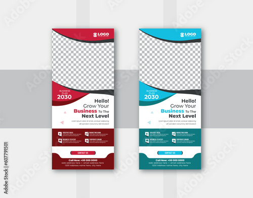 Business marketing x stand rollup pullup signage retractable banner design template