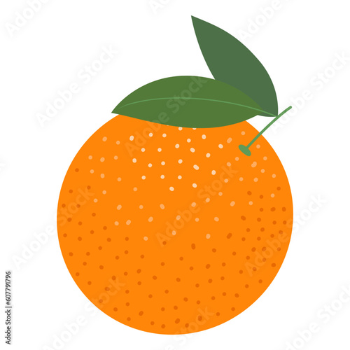 Orange fruit icon. Flat illustration of orange fruit vector.