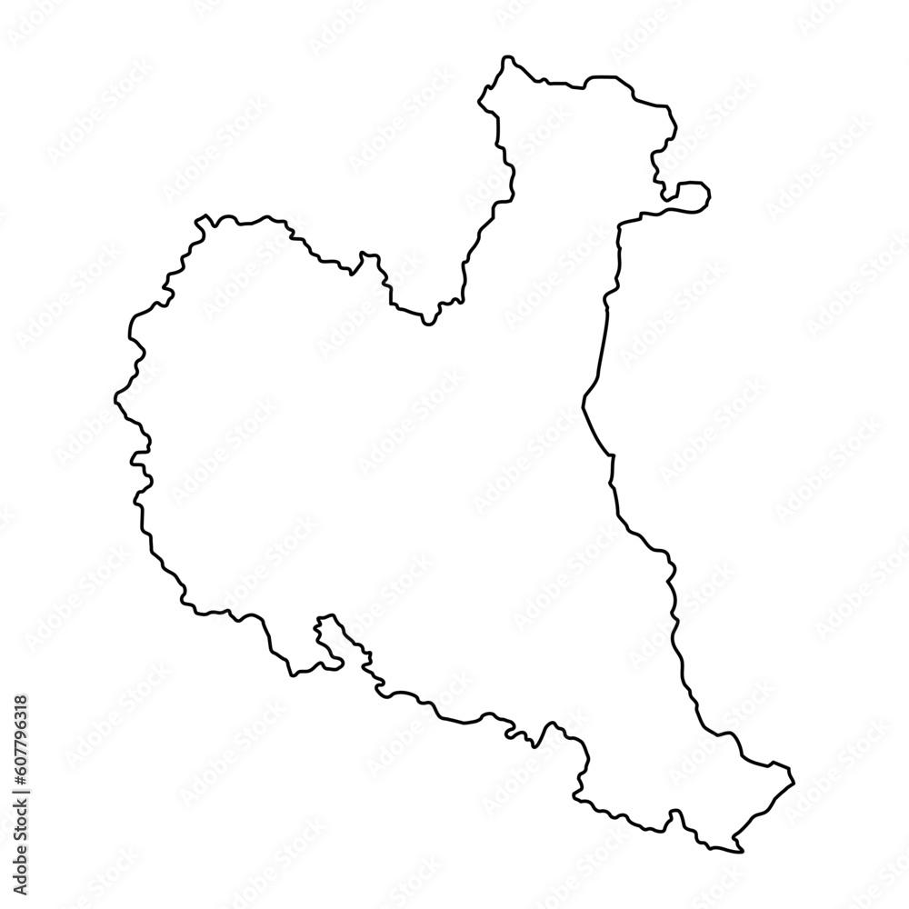 Zajecar district map, administrative district of Serbia. Vector illustration.