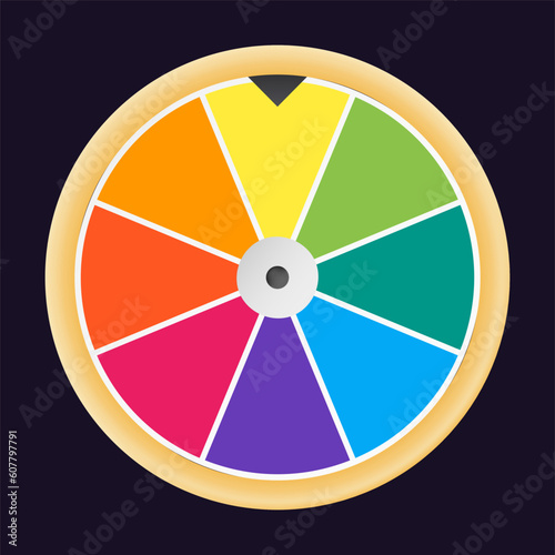 Multicolor realistic fortune wheel vector illustration