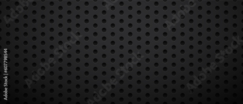 Dark background hole metal perforated vector