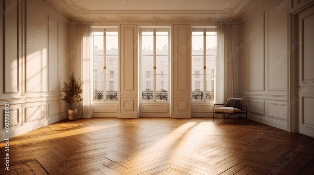 Obraz premium Interior of an empty spacious apartment