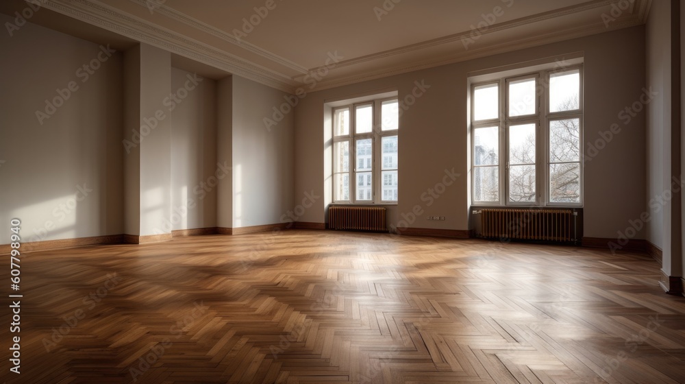 Interior of an empty spacious apartment Interior of an empty spacious apartment