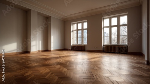 Interior of an empty spacious apartment © Kitorai