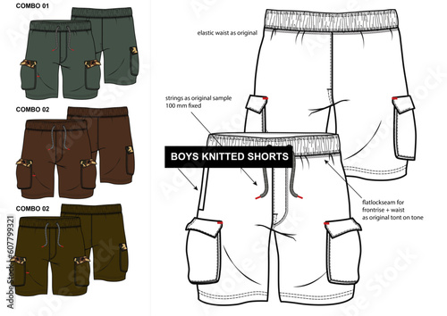boys knitted shorts