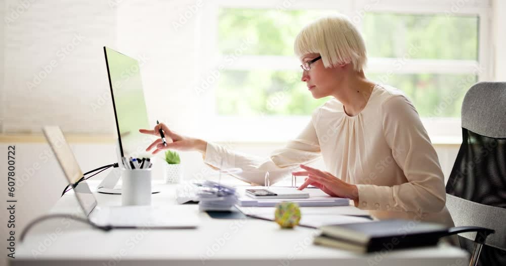 Electronic Invoice Accountant Software On Computer Electronic Invoice Accountant Software On Computer