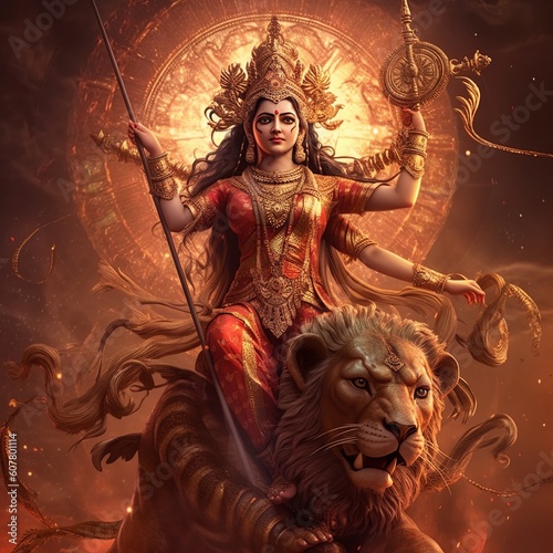 Maa Durga, Generative Ai photo