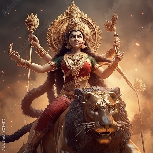 Maa Durga, Generative Ai photo