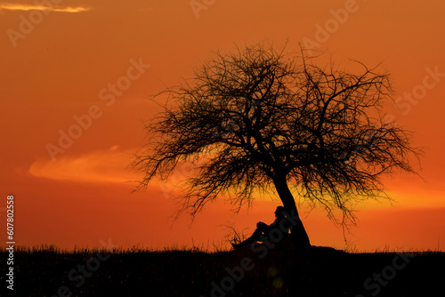 Depressed man sitting alone...