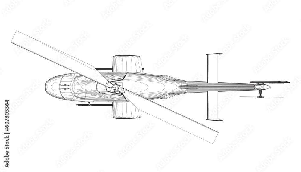 Helicopter detailed outline. Vector isolated on a white background. Adult military helicopter coloring page for book. Copter and Aircraft. Vector illustration. Black contour sketch illustrate. Helicopter detailed outline. Vector isolated on a white background. Adult military helicopter coloring page for book. Copter and Aircraft. Vector illustration. Black contour sketch illustrate.