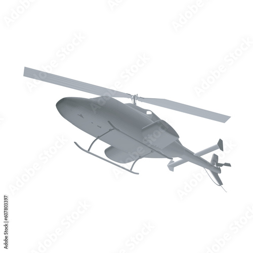 Helicopter detailed polygonal. Vector isolated on a white background. Adult military helicopter coloring page for book. Copter and Aircraft. Vector illustration. Polygonal illustrate. 3D..
