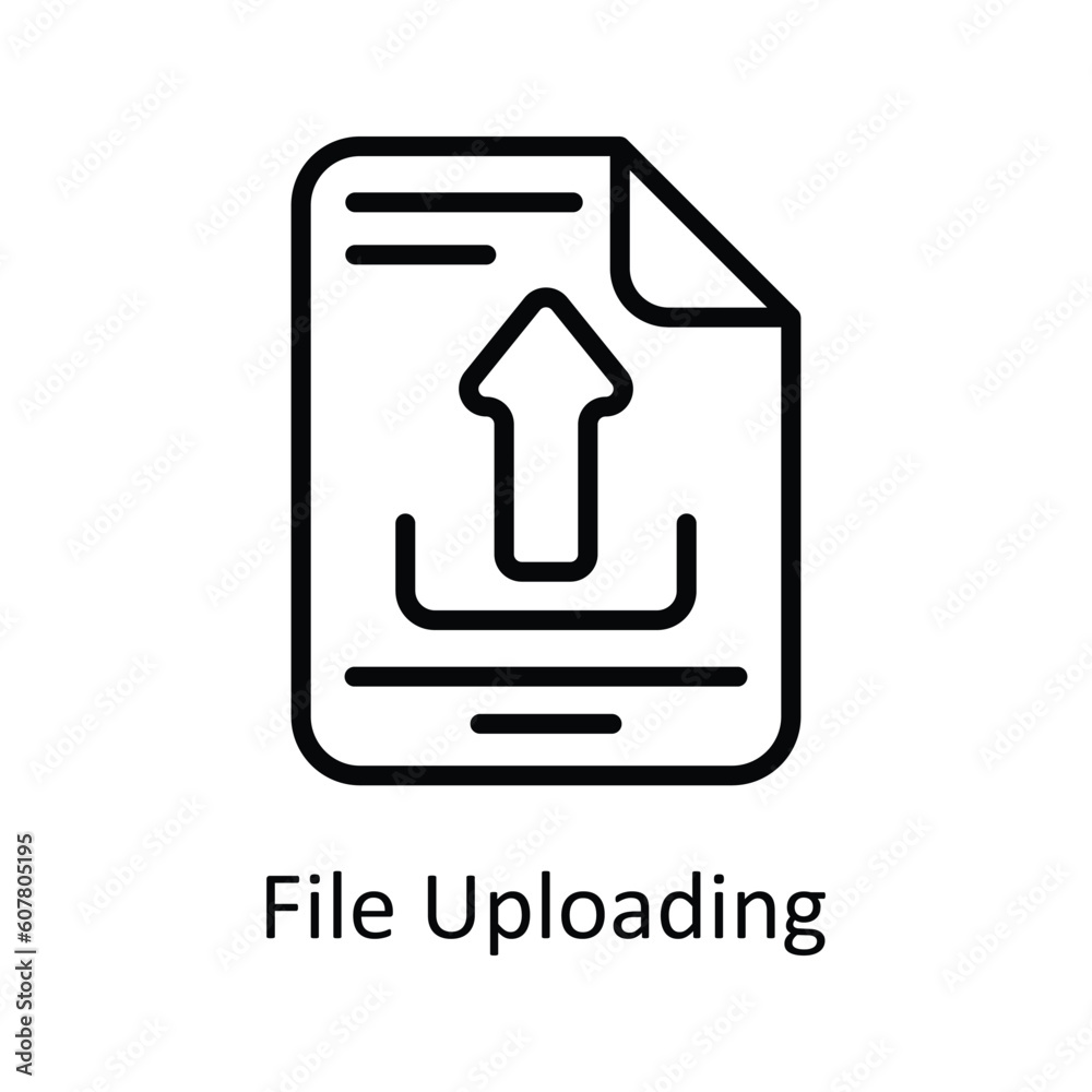 File Uploading Vector outline Icon Design illustration. User interface Symbol on White background EPS 10 File File Uploading Vector outline Icon Design illustration. User interface Symbol on White background EPS 10 File