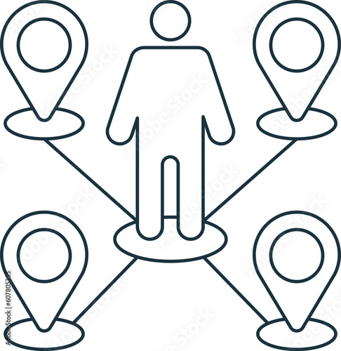Mobility icon. Monochrome simple sign from employee benefits collection. Mobility icon for logo, templates, web design and infographics.