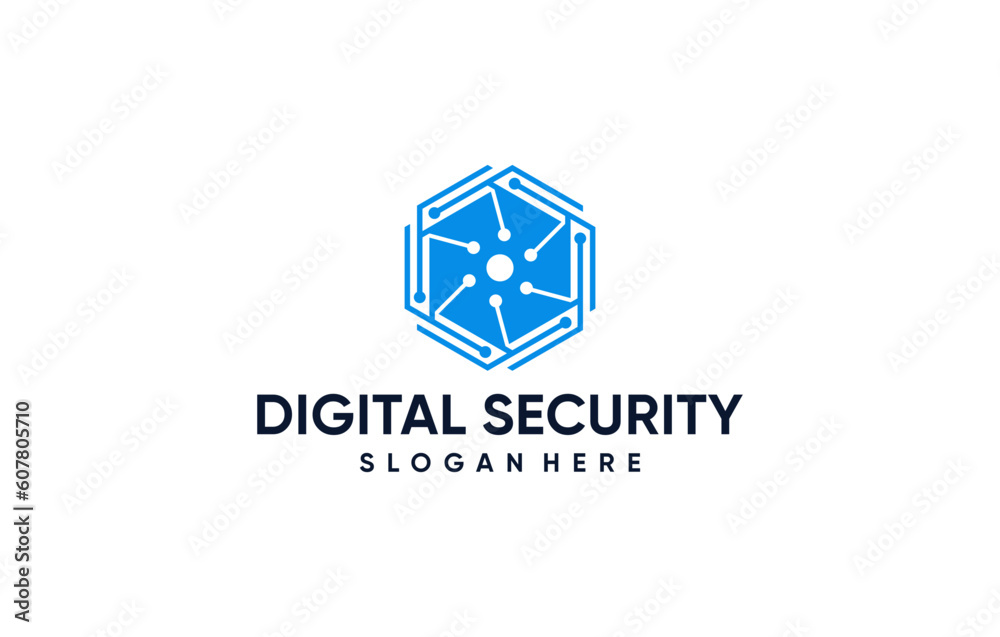 digital security circuit logo design digital security circuit logo design