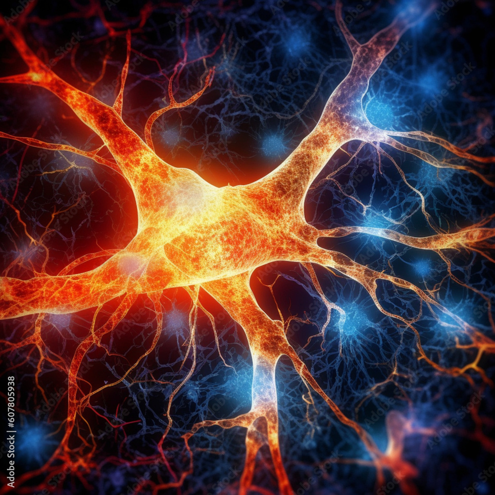 Neuron cells, neuroscience, brain, nervous system, synapses, neurotransmitters, neural pathways, dendrites, axons, neurotransmission, neuroplasticity, generate ai