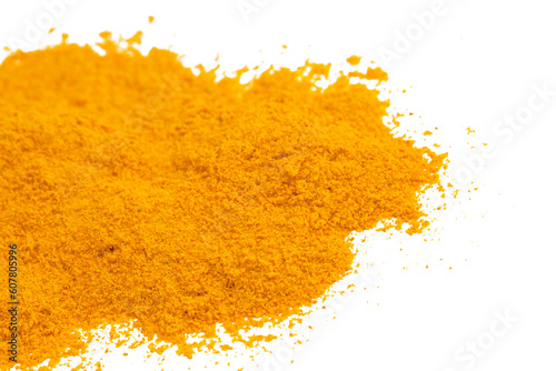 Turmeric powder isolated on...