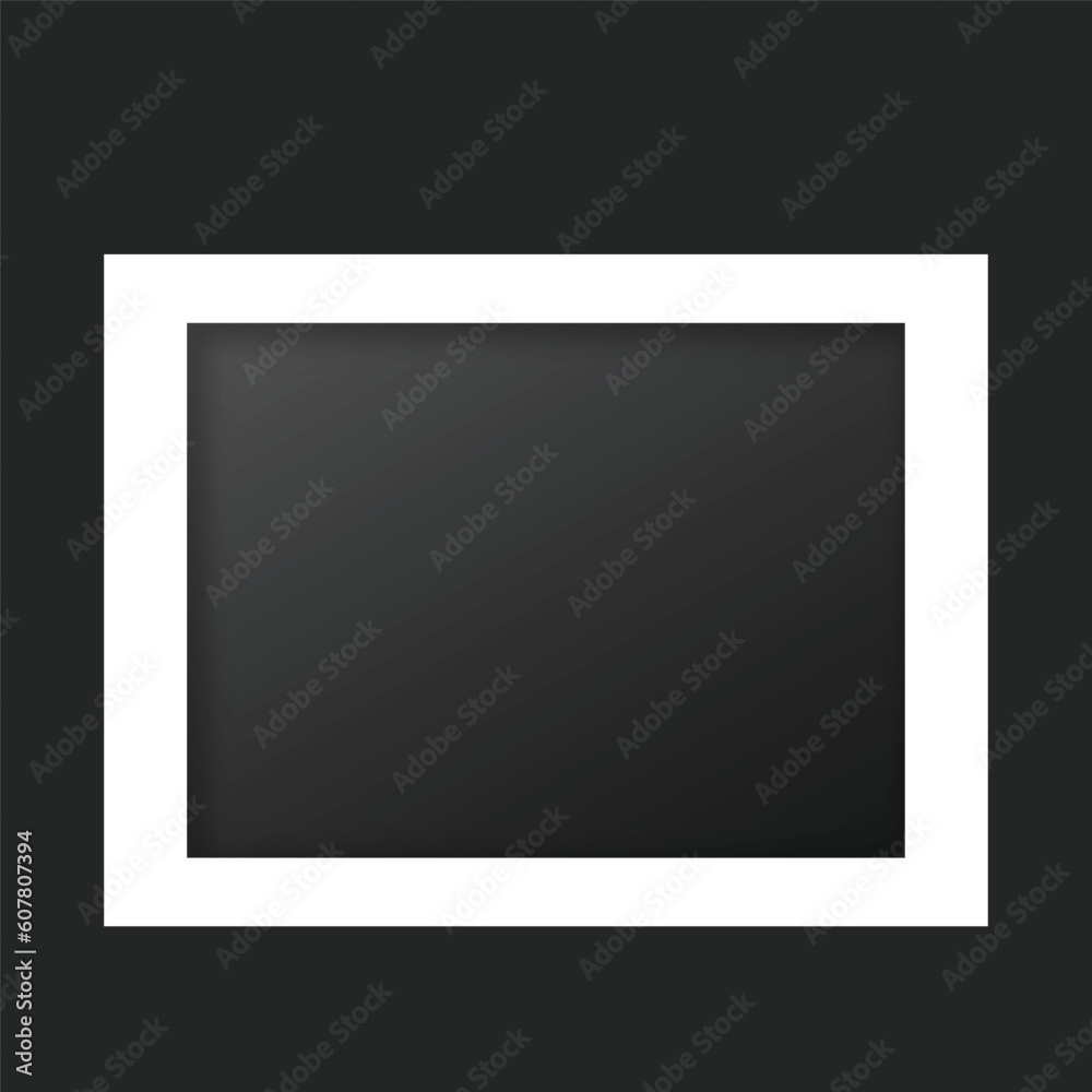 Wooden photo frame. White square for pictures and paintings Wooden photo frame. White square for pictures and paintings