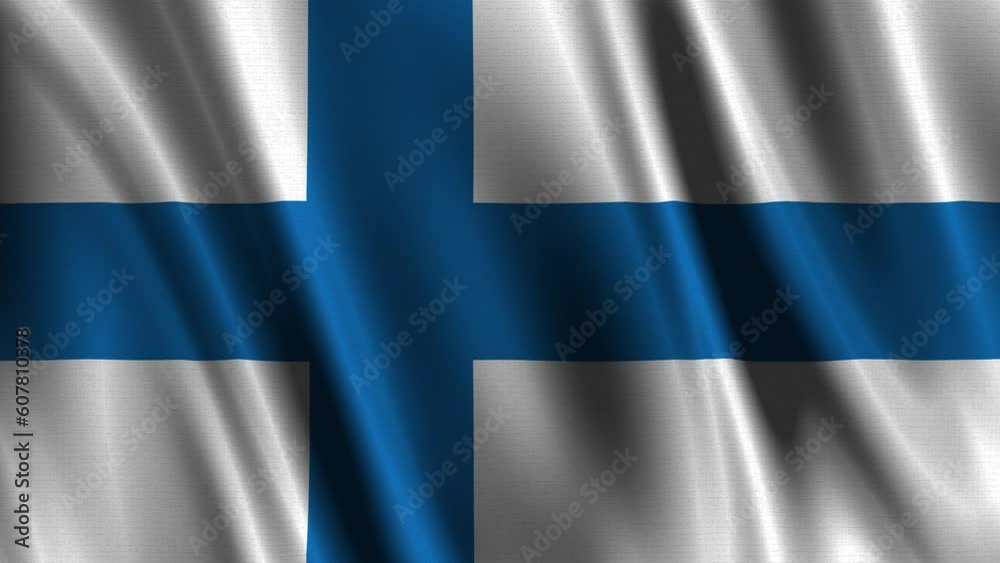 The Finland flag proudly waving with a fabric effect is a symbol of national pride and liberation The Finland flag proudly waving with a fabric effect is a symbol of national pride and liberation