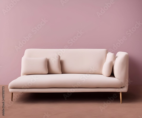 sofa and desert landscape Cinematic daylight generative ai illustration art..