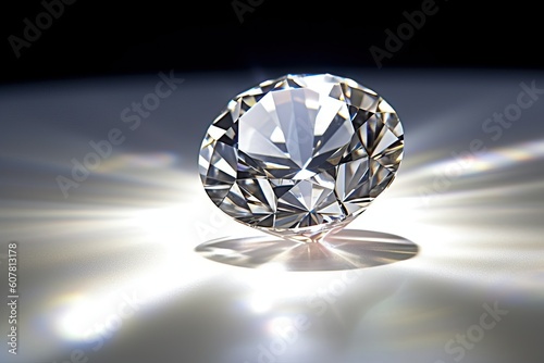 Diamond  luxury precious stone jewel on velvet  Ai generated 
