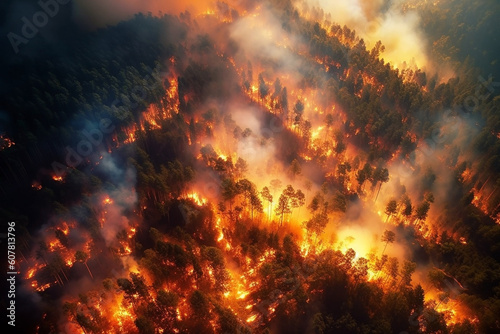 areal photography of forest on fire