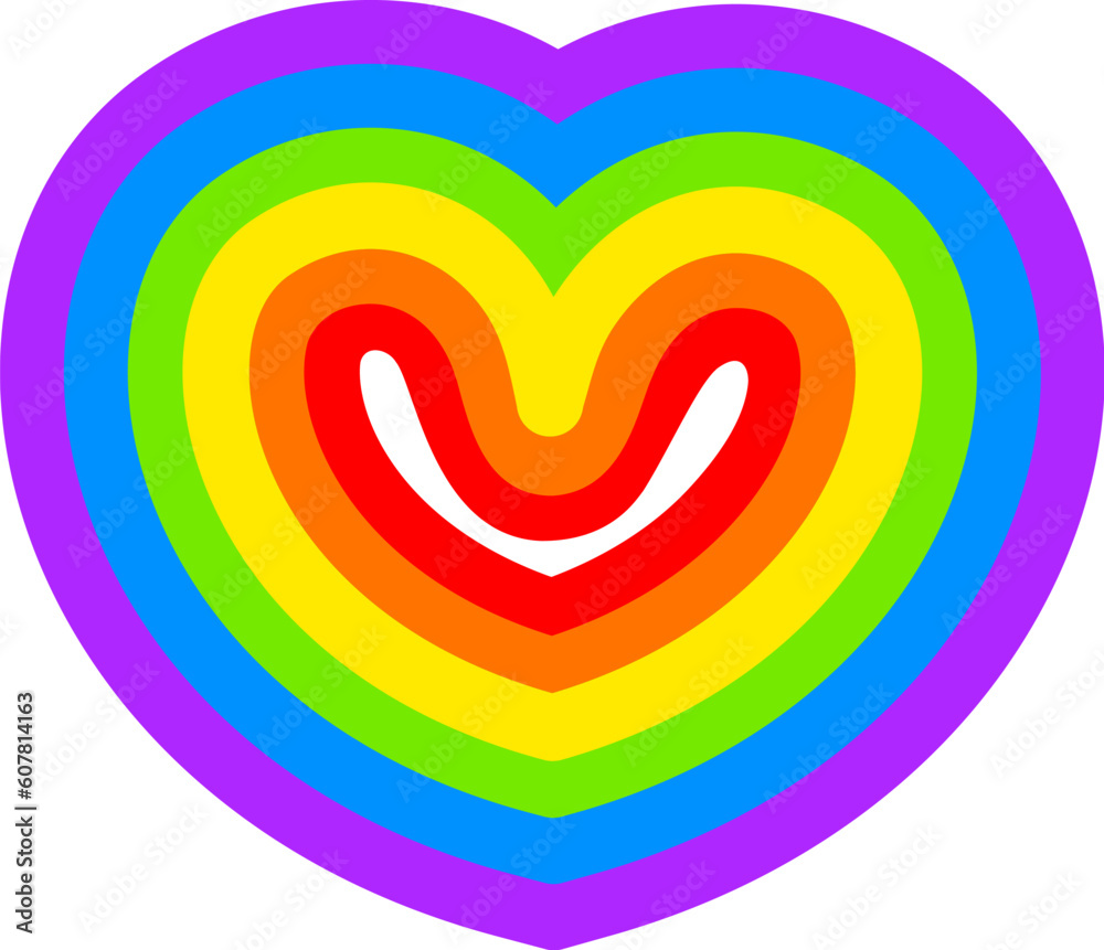Obraz premium Pride LGBT heart icon design. Lesbian guy bisexual transgender concept love symbol. Vector illustration.