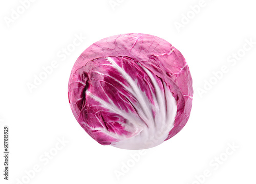 closeup radicchio isolated on transparent png