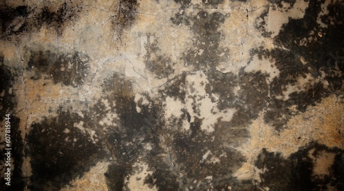 A close-up of a textured wall with different shades of grey in the background, without any people.