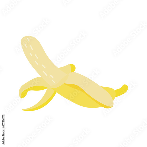 Sweet banana on white background