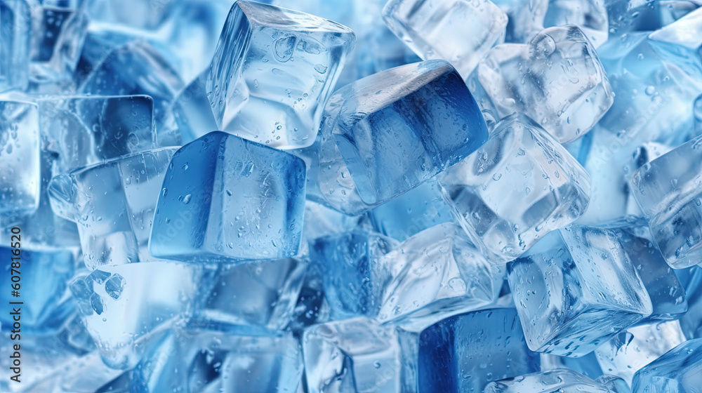 Ice cubes illustration background