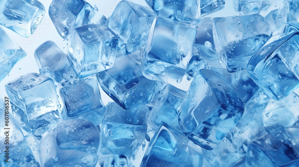 Ice cubes illustration background