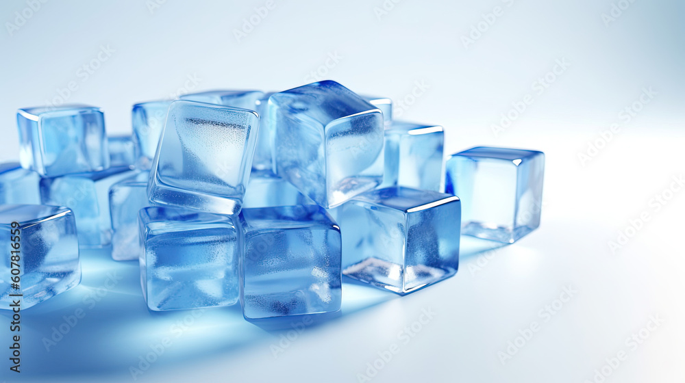 Ice cubes illustration background Ice cubes illustration background