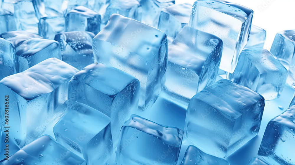 Ice cubes illustration background