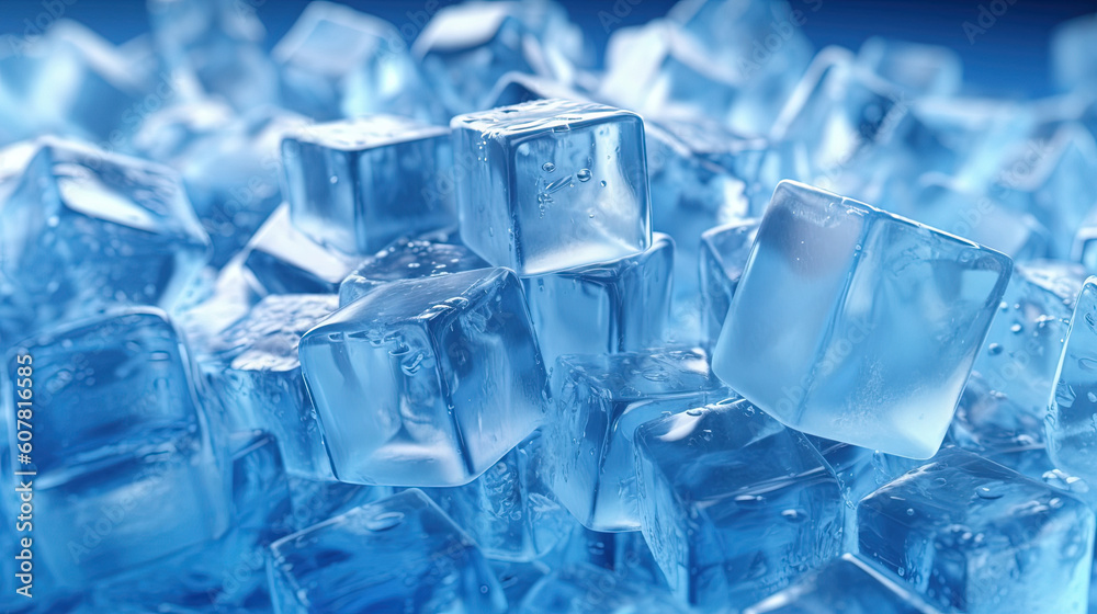 Ice cubes illustration background